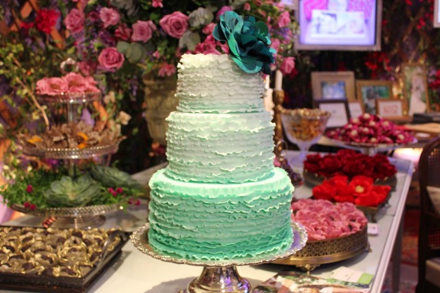 painted cake en feria de novias